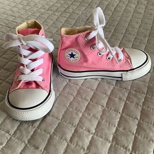 Converse high top sneakers. Toddler girl size 6.